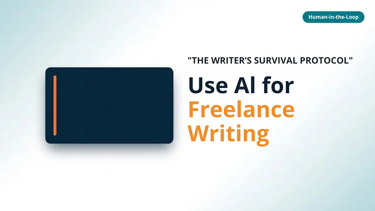 Featured image: Use AI for Freelance Writing — The Writer’s Survival Protocol (Human-in-the-Loop)
