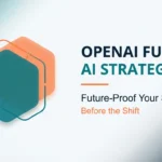 OpenAI Future AI Strategy featured image showing geometric transition icon with text "Future-Proof Your Skills Before the Shift" on gradient teal background