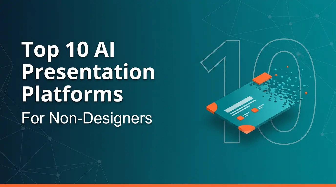Flowith IO AI presentation maker platforms dashboard displaying agent task input field with slide creation options and example prompts for business presentations including quarterly reports and training workshop decks on dark interface background